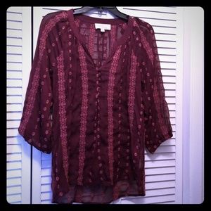 Wine colored blouse
